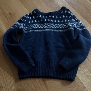 Mini Boden Navy and White Kids Sweater